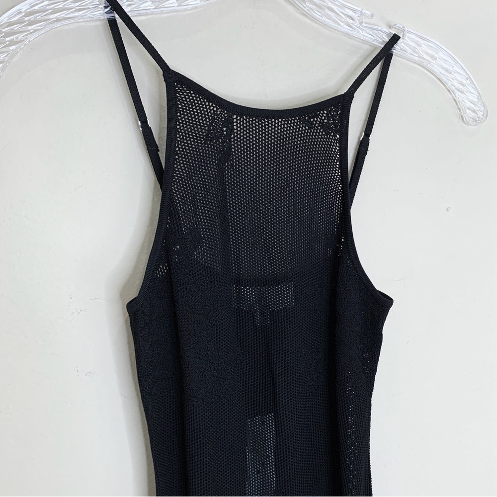 NEW Fleur Du Mal Lace Pointelle Knit Cutout Maxi Dress (Sz XS) Floral Black - Picture 8 of 16